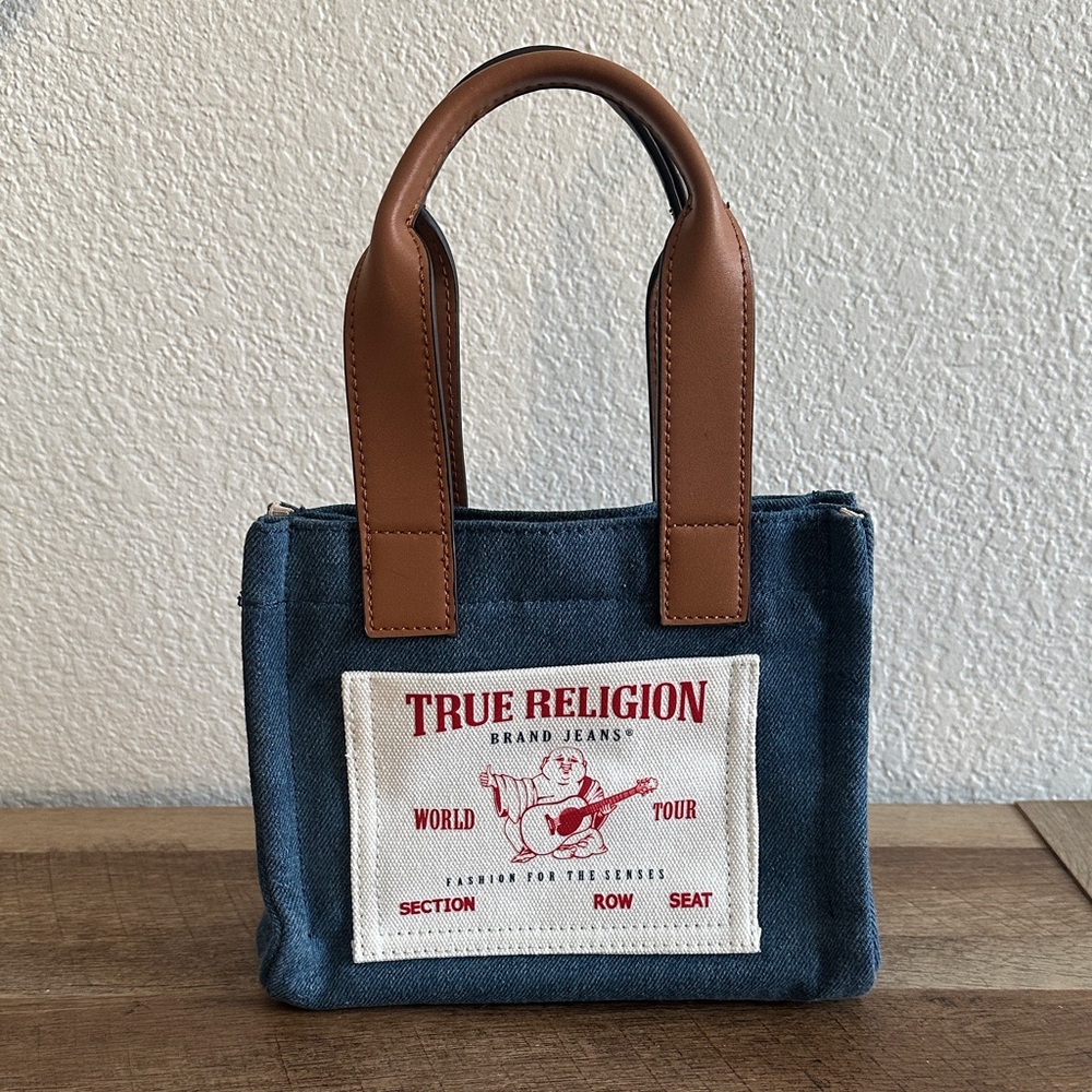 True Religion Denim and Leather Handbag -NWT
